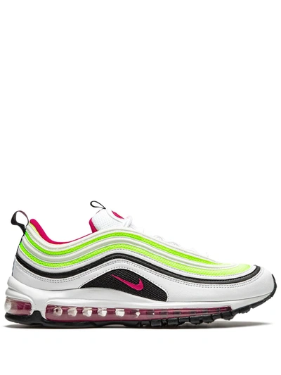 Nike Air Max 97 Sneakers In White/black-volt-rush Pink
