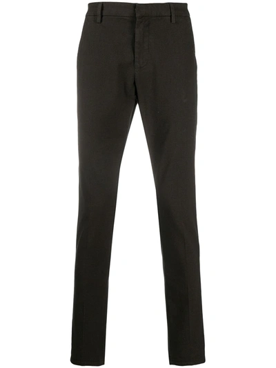 Dondup Textured Skinny Trousers In Brown