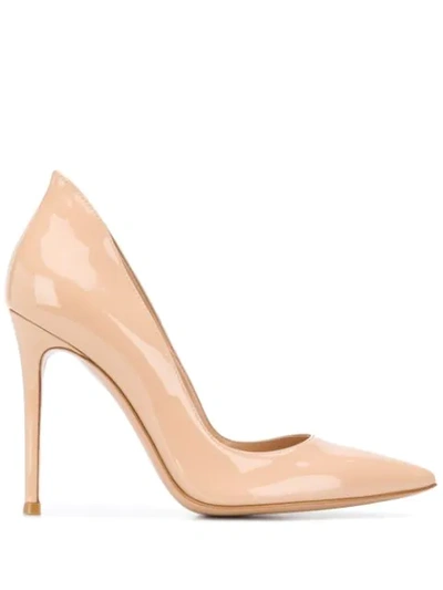 Gianvito Rossi Pointed Toe 110mm Pumps In Neutrals