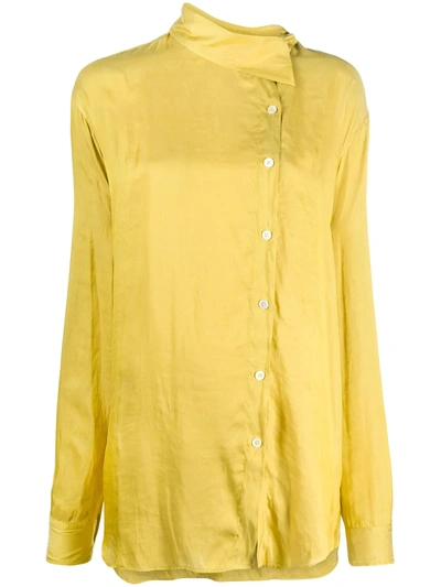 Ann Demeulemeester Off-centre Fastening Shirt In Yellow
