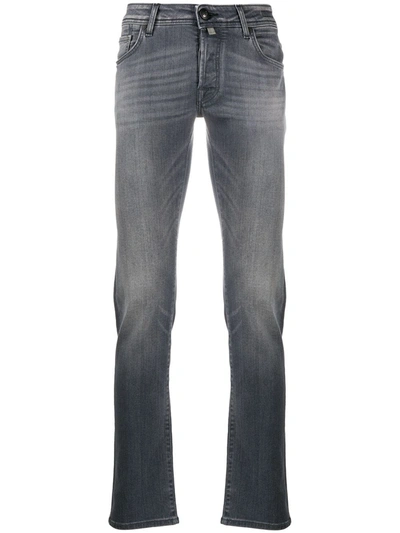 Jacob Cohen Mid-rise Straight-leg Jeans In Grey