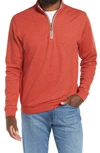 Johnnie-o Sully Quarter Zip Pullover In Cider