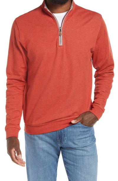 Johnnie-o Sully Quarter Zip Pullover In Cider