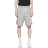 Nike Sportswear Alumni Loopback Cotton-blend Jersey Drawstring Shorts In Grey