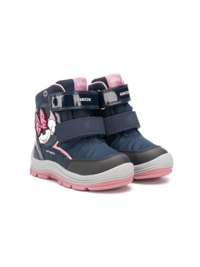 Geox Kids' Minnie™ Touch-strap Boots In Blue