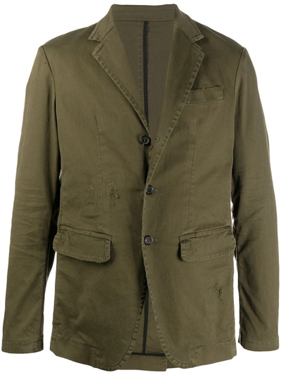 Dsquared2 Button-front Blazer In Green