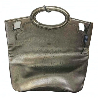 Pre-owned Cartier Marcello Leather Handbag In Metallic