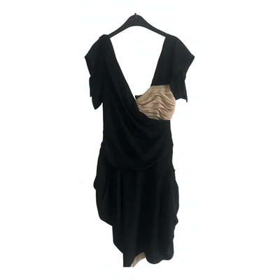 Pre-owned Vionnet Black Silk Dress