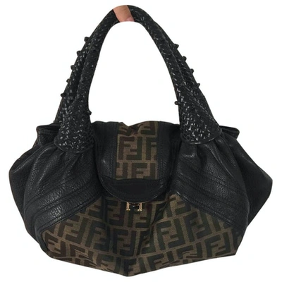 Pre-owned Fendi Spy Brown Cloth Handbag