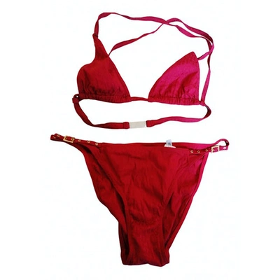 Pre-owned Dior Red Cotton - Elasthane Swimwear