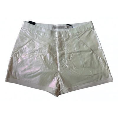 Pre-owned Calvin Klein Metallic Cotton - Elasthane Shorts