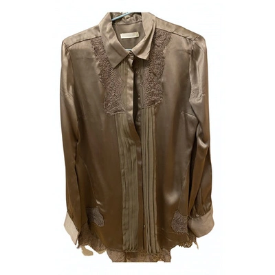Pre-owned Ermanno Scervino Silk Shirt In Metallic