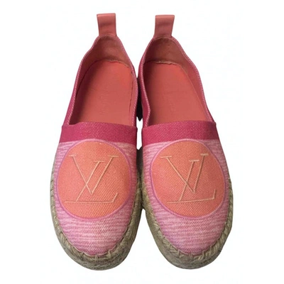 Pre-owned Louis Vuitton Seashore Pink Cloth Espadrilles