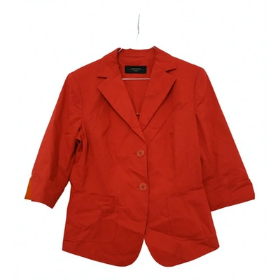 Pre-owned Max Mara Red Cotton Jacket