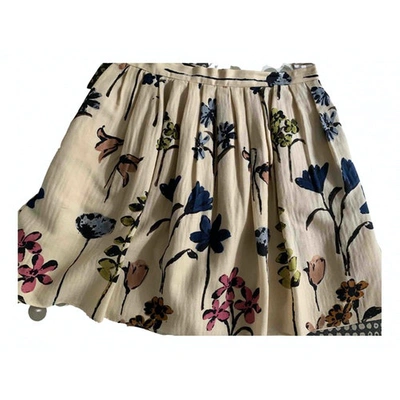 Pre-owned Moschino Cheap And Chic Wool Mini Skirt In Ecru