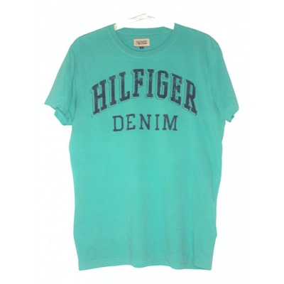 Pre-owned Tommy Jeans Turquoise Cotton T-shirts