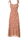 Reformation Nikita Floral Midi Dress In Pink