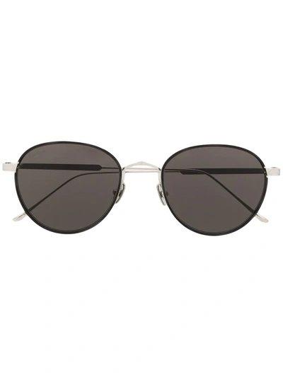 Cartier Ct0250s Round-frame Sunglasses In Silver Silver Grey