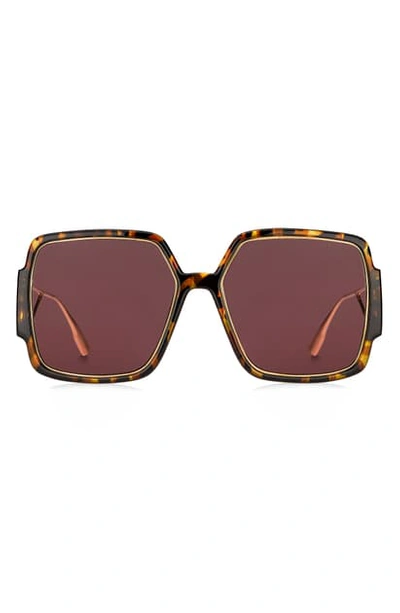 Dior 30montaigne2 57mm Universal Fit Square Sunglasses In Ylw Hvn