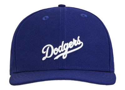 Pre-owned Kith  For Major League Baseball Los Angeles Dodgers Script Cap Royal Blue