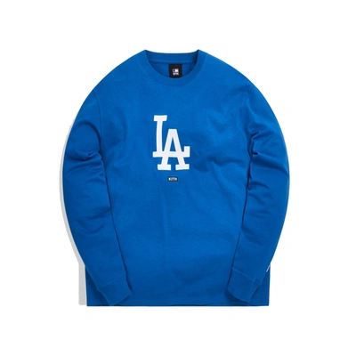 Pre-owned Kith For Major League Baseball Los Angeles Dodgers L/s Tee Royal Blue
