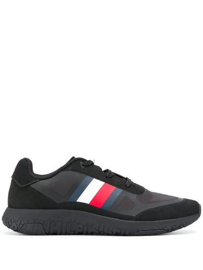 Tommy Hilfiger Chunky Sole Running Sneakers In Black