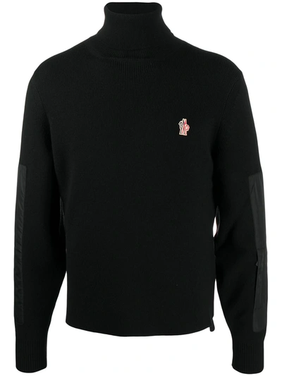 Moncler Roll Neck Jumper In Black