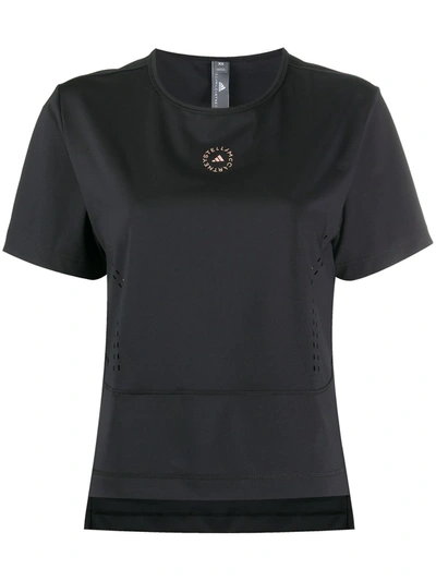 Adidas By Stella Mccartney Truestrength Recycled Fibre-blend T-shirt In Black