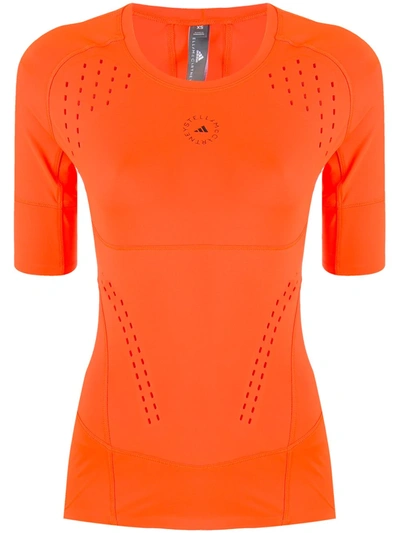 Adidas By Stella Mccartney Truepur Performance T-shirt In Org Arancione