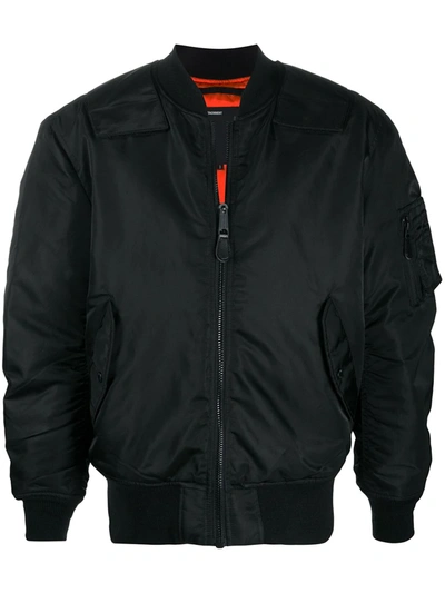 Attachment Padded Bomer Jacket In Black