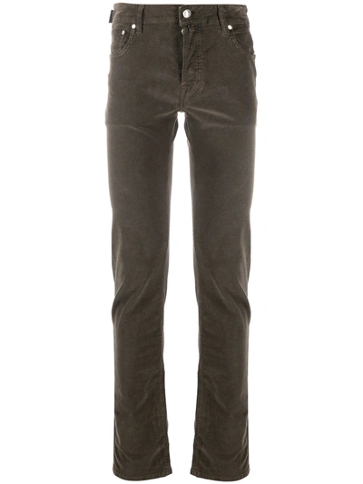 Jacob Cohen Slim-fit Corduroy Trousers In Brown