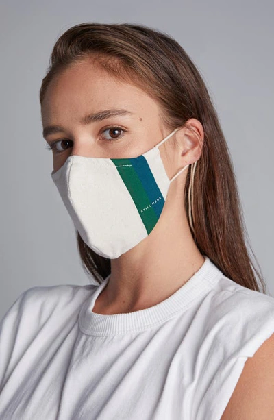 Still Here Adult Face Mask In Beige/ Green/ Blue