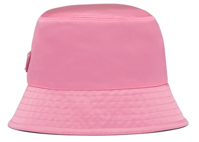 Pre-owned Prada  Nylon Bucket Hat Begonia Pink