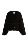 Khaite Scarlet Cashmere Cardigan In Black