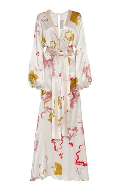 Silvia Tcherassi Capri Printed Silk-blend Maxi Dress