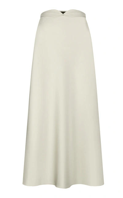 Anna October High-rise Satin Skirt In White