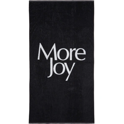 More Joy Black Logo Cotton Towel