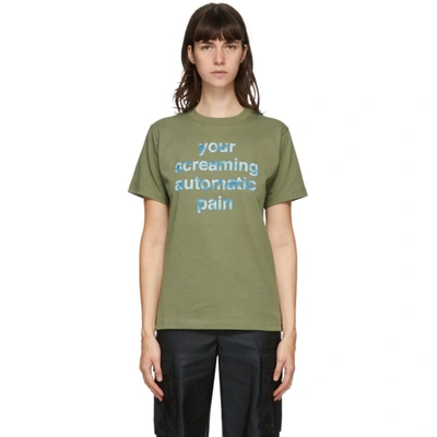 Marc Jacobs Green Heaven By  'automatic Pain' T-shirt In Military