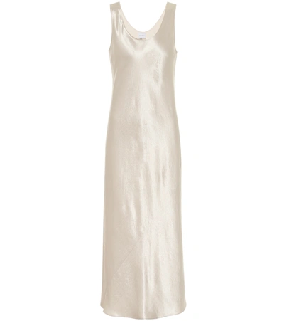 Max Mara Leisure Talete Satin Midi Dress In White