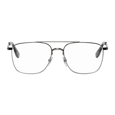Givenchy Gunmetal Aviator Glasses In 0kj1 Dkruth