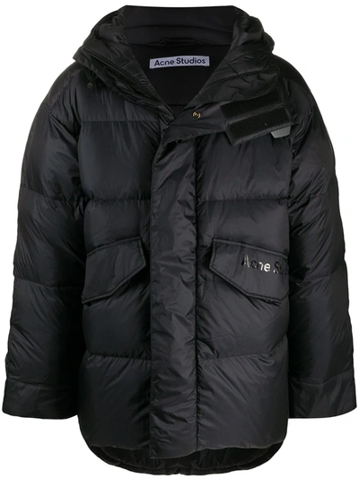 Acne Studios Oversized Quilted Puffer Jacket In Black
