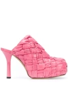 Bottega Veneta Bv Bold Platform Mules In Pink
