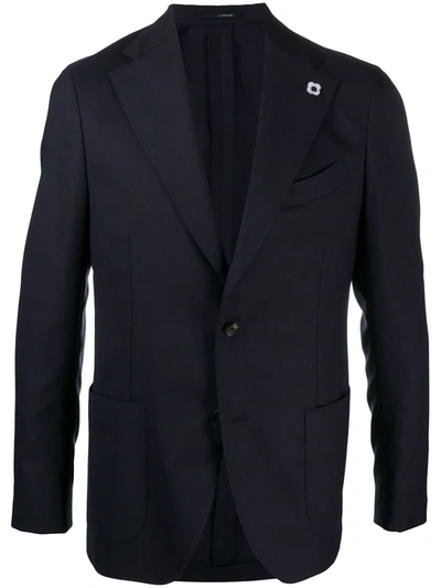 Lardini Single-breaasted Blazer In Blue