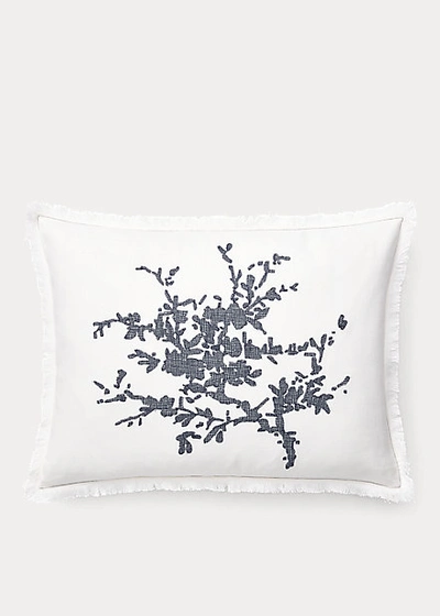 Ralph Lauren Eva Silhouette Throw Pillow In White