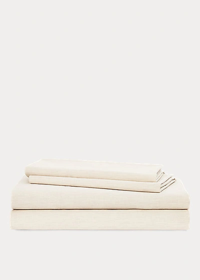 Polo Ralph Lauren Graydon Mélange Sheet Set In Nantucket Red