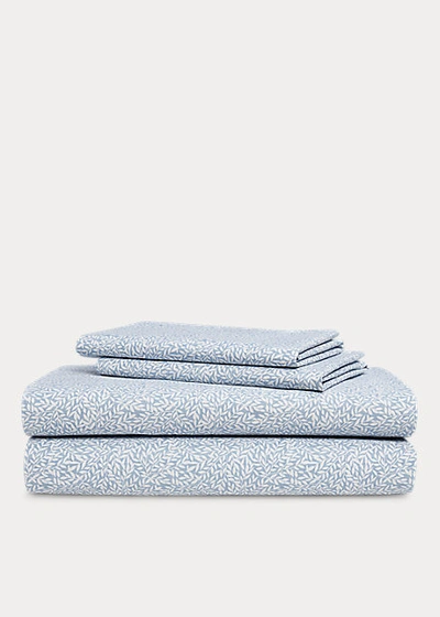 Polo Ralph Lauren Willa Floral Sheet Set In Chambray And Cream