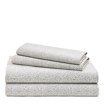 Polo Ralph Lauren Spencer Sateen Leaf Sheet Set In Stone Grey