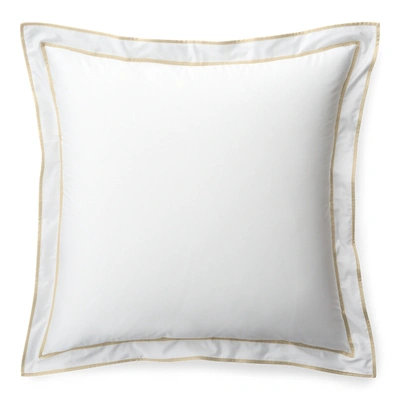 Polo Ralph Lauren Spencer Sateen Border Sham In Tan