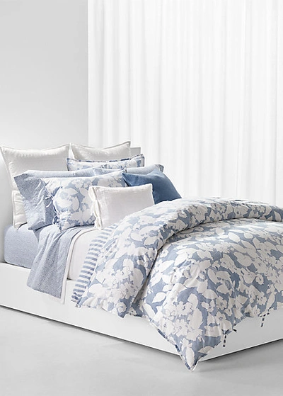 Ralph Lauren Willa Floral Duvet Set In Chambray And Cream