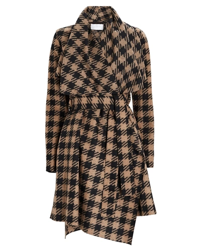 Harris Wharf London Checked Wool Blanket Coat In Multi